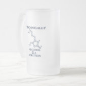 Alcohol, een oplossing matglas bierpul (Voorkant links)