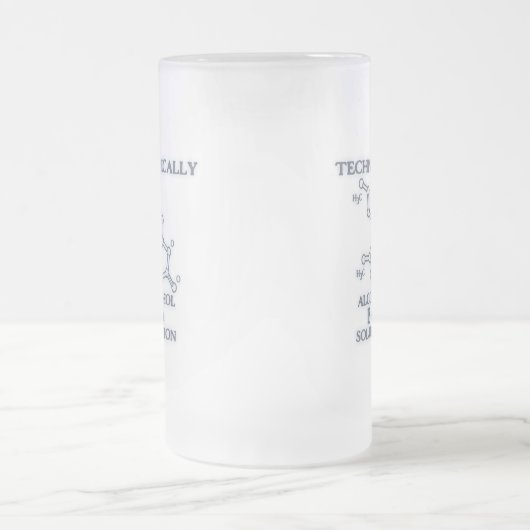 Alcohol, een oplossing matglas bierpul (Center)