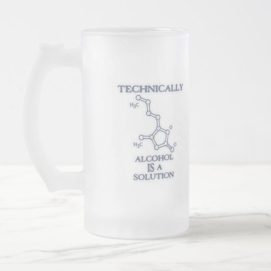 Alcohol, een oplossing matglas bierpul (Links)