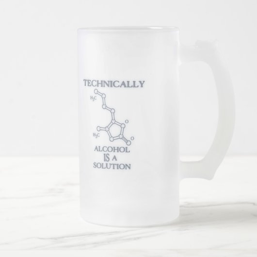 Alcohol, een oplossing matglas bierpul (Rechts)