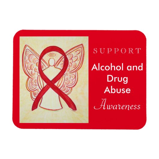 Alcohol- en drugsverslaving Ribbon Magnet Magneet (Horizontaal)