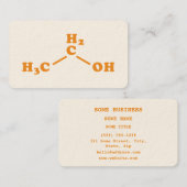 Alcohol Ethanol Moleculair Chemische Formule Visitekaartje (Voorkant / Achterkant)