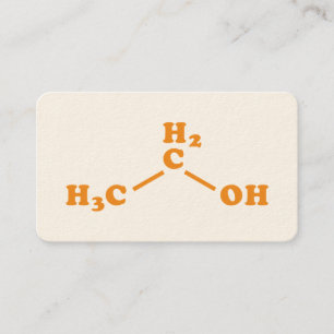 Alcohol Ethanol Moleculair Chemische Formule Visitekaartje