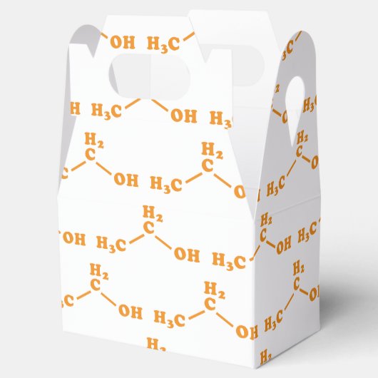 Alcohol Ethanol Moleculaire chemische formule Bedankdoosjes (Geopend)