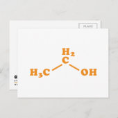 Alcohol Ethanol Moleculaire chemische formule Briefkaart (Voorkant / Achterkant)