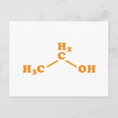 Alcohol Ethanol Moleculaire chemische formule Briefkaart (Voorkant)