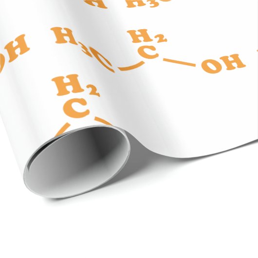 Alcohol Ethanol Moleculaire chemische formule Cadeaupapier (Rol Hoek)