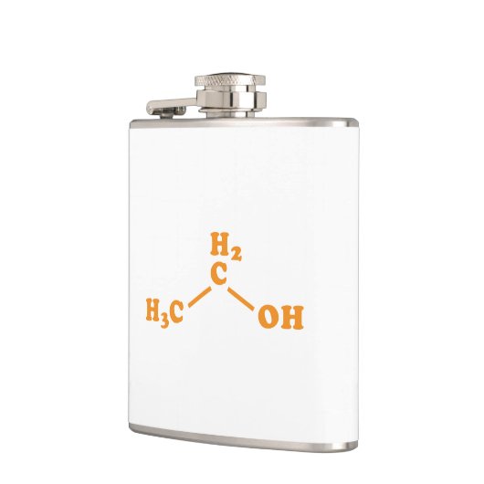 Alcohol Ethanol Moleculaire chemische formule Heupfles (Links)