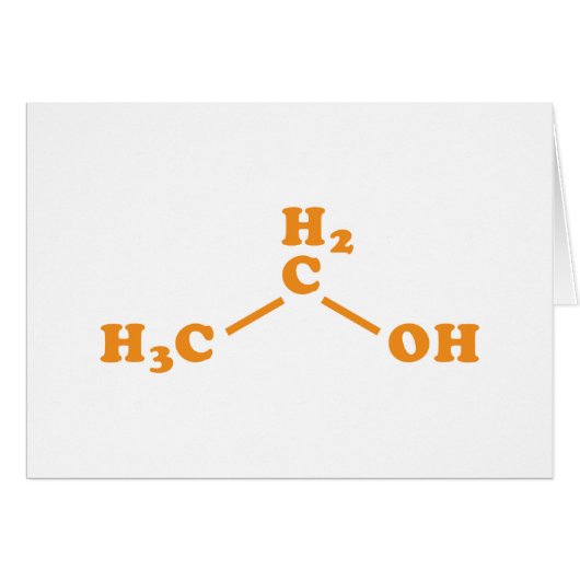 Alcohol Ethanol Moleculaire chemische formule Kaar (Voorkant Horizontaal)