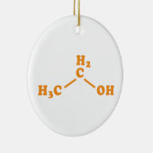 Alcohol Ethanol Moleculaire chemische formule Keramisch Ornament (Rechts)