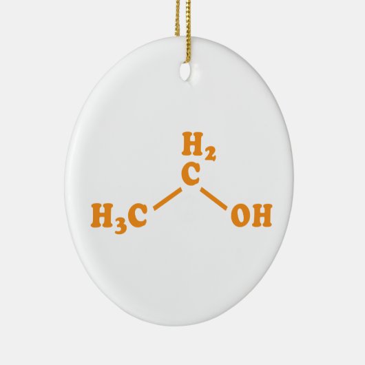 Alcohol Ethanol Moleculaire chemische formule Keramisch Ornament (Rechts)