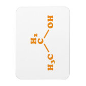 Alcohol Ethanol Moleculaire chemische formule Magneet (Verticaal)