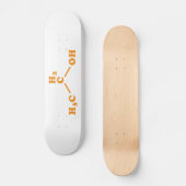 Alcohol Ethanol Moleculaire chemische formule Persoonlijk Skateboard (Voorkant)