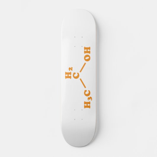 Alcohol Ethanol Moleculaire chemische formule Persoonlijk Skateboard (Voorkant)