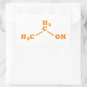 Alcohol Ethanol Moleculaire chemische formule Rechthoekige Sticker (Tas)
