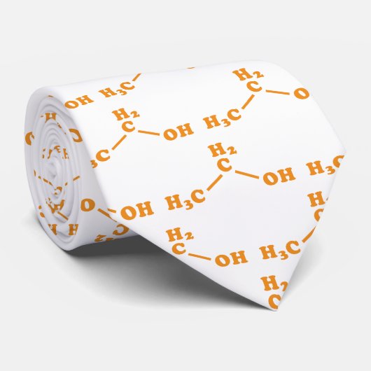 Alcohol Ethanol Moleculaire chemische formule Stropdas (Opgerold)