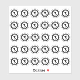 Alcohol Free Wedding Place Card Mini Meal Choice Sticker