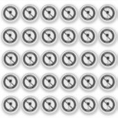 Alcohol Free Wedding Place Card Mini Meal Choice Sticker (Voorkant)