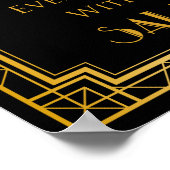 Alcohol Gatsby Wedding Sign | Gatsby Art Deco Poster (Hoek)