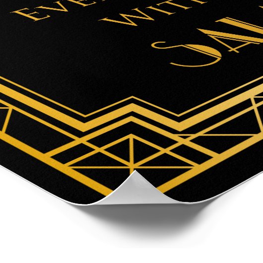 Alcohol Gatsby Wedding Sign | Gatsby Art Deco Poster (Hoek)