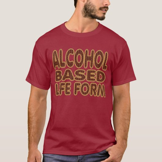 Alcohol-gebaseerde golfvorm Drink T-Shirt. T-shirt (Voorkant)