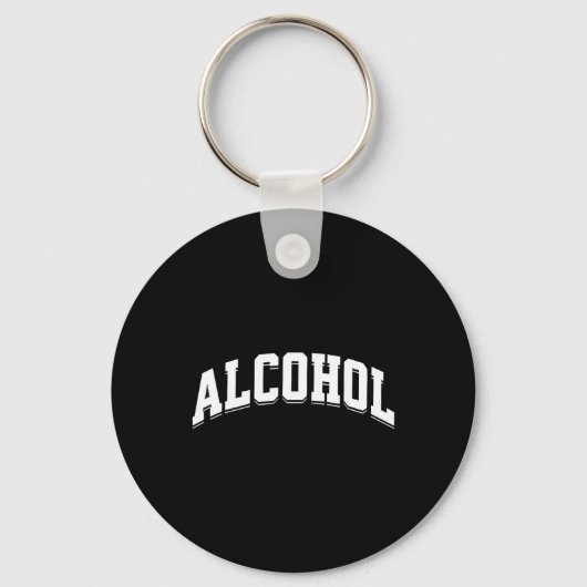 Alcohol Grappig Drink Preppy Esthetische Bierwijn Sleutelhanger (Voorkant)