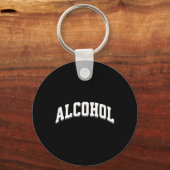 Alcohol Grappig Drink Preppy Esthetische Bierwijn Sleutelhanger (Voorkant)