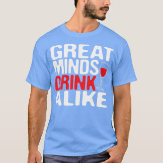 Alcohol Grote Geesten Drinken Gelijk Grappige Rode T-shirt