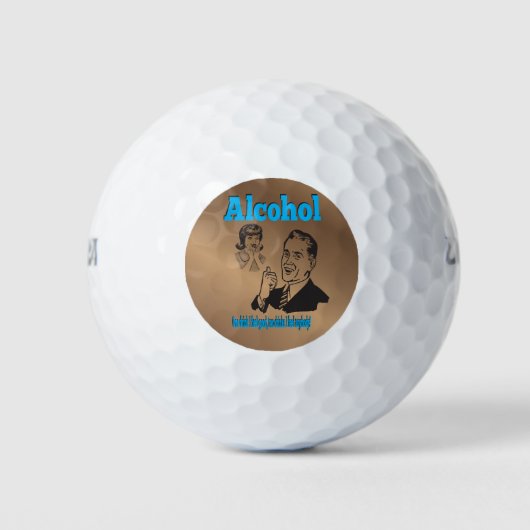 Alcohol Humor Gag Jokester Golfballen (Voorkant)