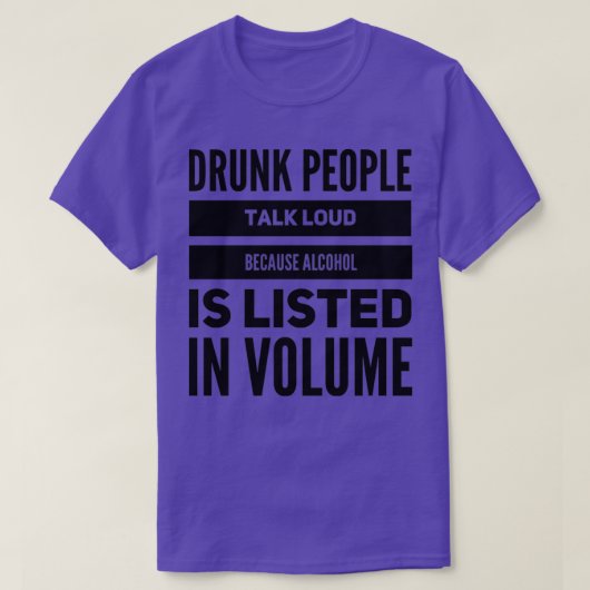 Alcohol in volume t-shirt (Design voorkant)
