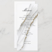 Alcohol Ink Ambachtelijk Witte Platte Menu (Voorkant / Achterkant)