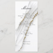 Alcohol Ink Ambachtelijk Witte Platte Menu (Voorkant)