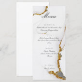 Alcohol Ink Ambachtelijke Glitter Goud Plat Menu (Voorkant / Achterkant)