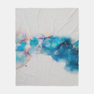 Alcohol Ink Art. Abstract painting. Alcohol Ink ba Fleece Deken