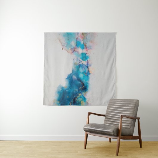 Alcohol Ink Art. Abstract painting. Alcohol Ink Wandkleed (In Situ (horizontaal))