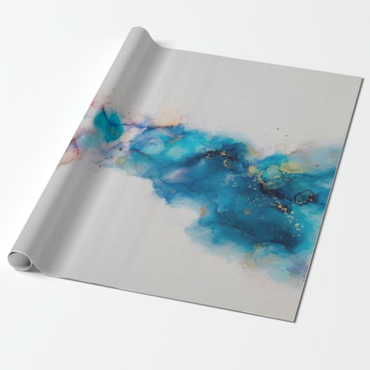 Alcohol Ink Art. Abstract schilderen. Alcohol Ink Cadeaupapier (Uitgerold)