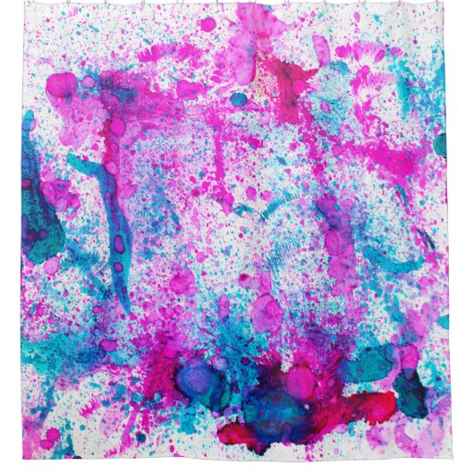 Alcohol Ink Art. Abstract schilderen. Alcohol Ink Douchegordijn (Voorkant)