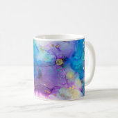 Alcohol Ink Art. Abstract schilderen. Alcohol Ink  Koffiemok (Voorkant rechts)