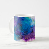 Alcohol Ink Art. Abstract schilderen. Alcohol Ink  Koffiemok (Voorkant links)