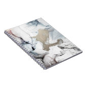 Alcohol Ink Art. Delicate and Black Spots. Sky clo Notitieboek (Rechterzijde)