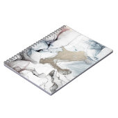 Alcohol Ink Art. Delicate and Black Spots. Sky clo Notitieboek (Linkerzijde)