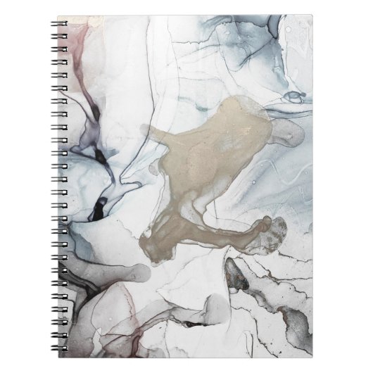Alcohol Ink Art. Delicate and Black Spots. Sky clo Notitieboek (Voorkant)