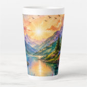 Alcohol Ink Art Latte Mok (Voorkant)