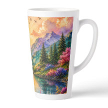 Alcohol Ink Art Latte Mok