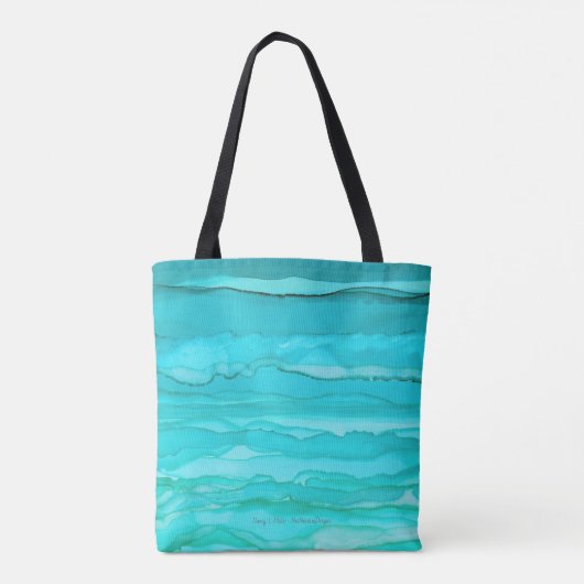 Alcohol Ink Art Print "Making Waves" Tote Bag (Achterkant)
