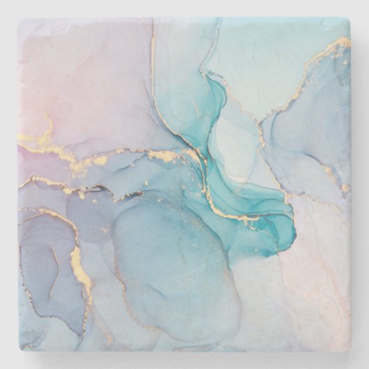 Alcohol Ink Art Stenen Onderzetter (Voorkant)