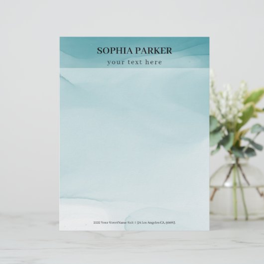 Alcohol Ink Briefhoofd (Staand voorkant)