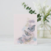 Alcohol Ink Butterflies Aankondigingskaart (Staand voorkant)