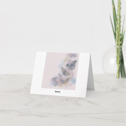 Alcohol Ink Butterflies Bedankkaart (Achterkant)