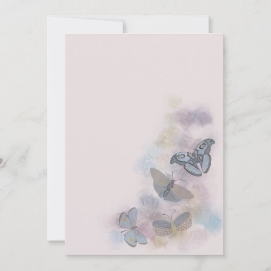 Alcohol Ink Butterflies Save The Date (Voorkant)